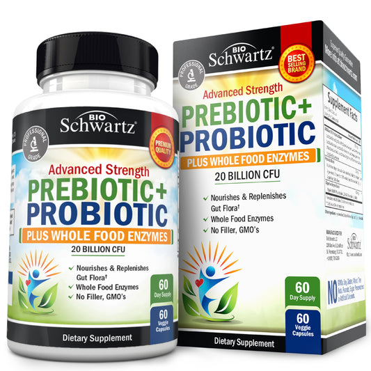 Advanced Prebiotics and Probiotics bottle – 60 capsules