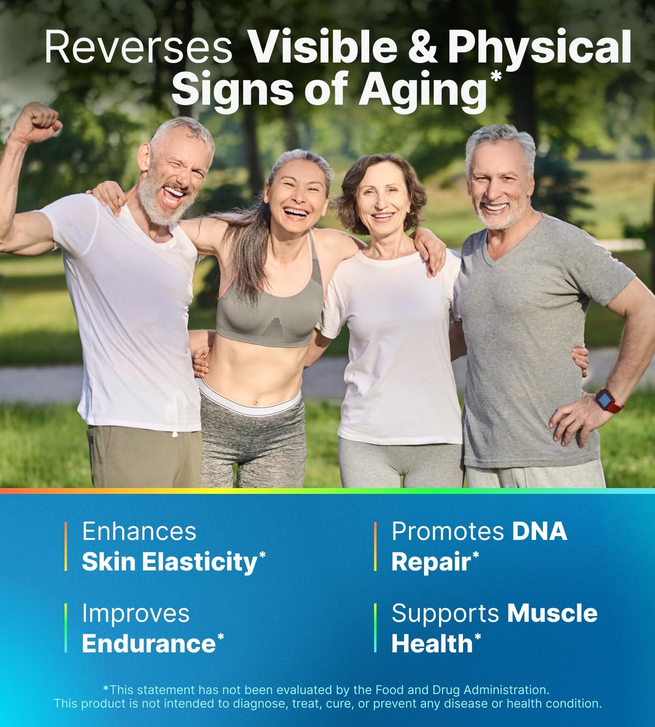 Product scene with bottle and capsules conveying daily NAD+ vitality.