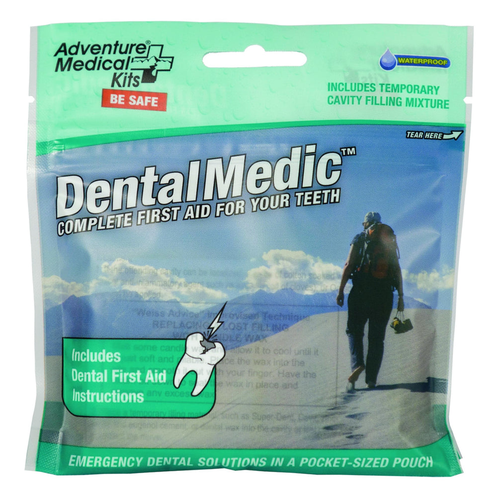 Adventure Medical Kits Dental Medic Kit in a waterproof DryFlex bag for travel emergencies