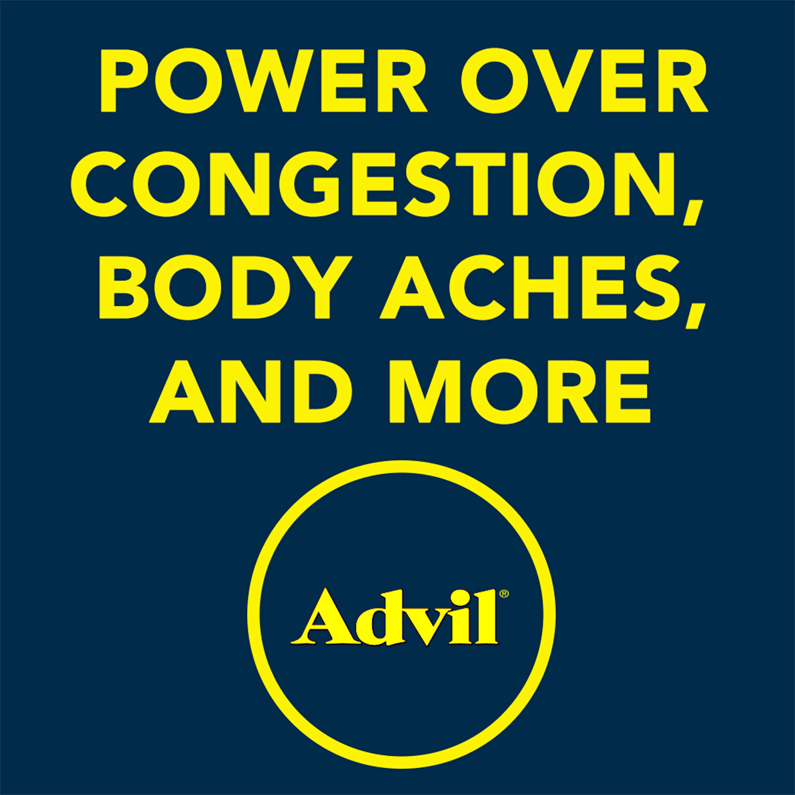 Advil coated tablets in hand for portable sinus relief.