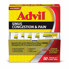 Advil Sinus Congestion Pack ready for quick dorm-room relief.