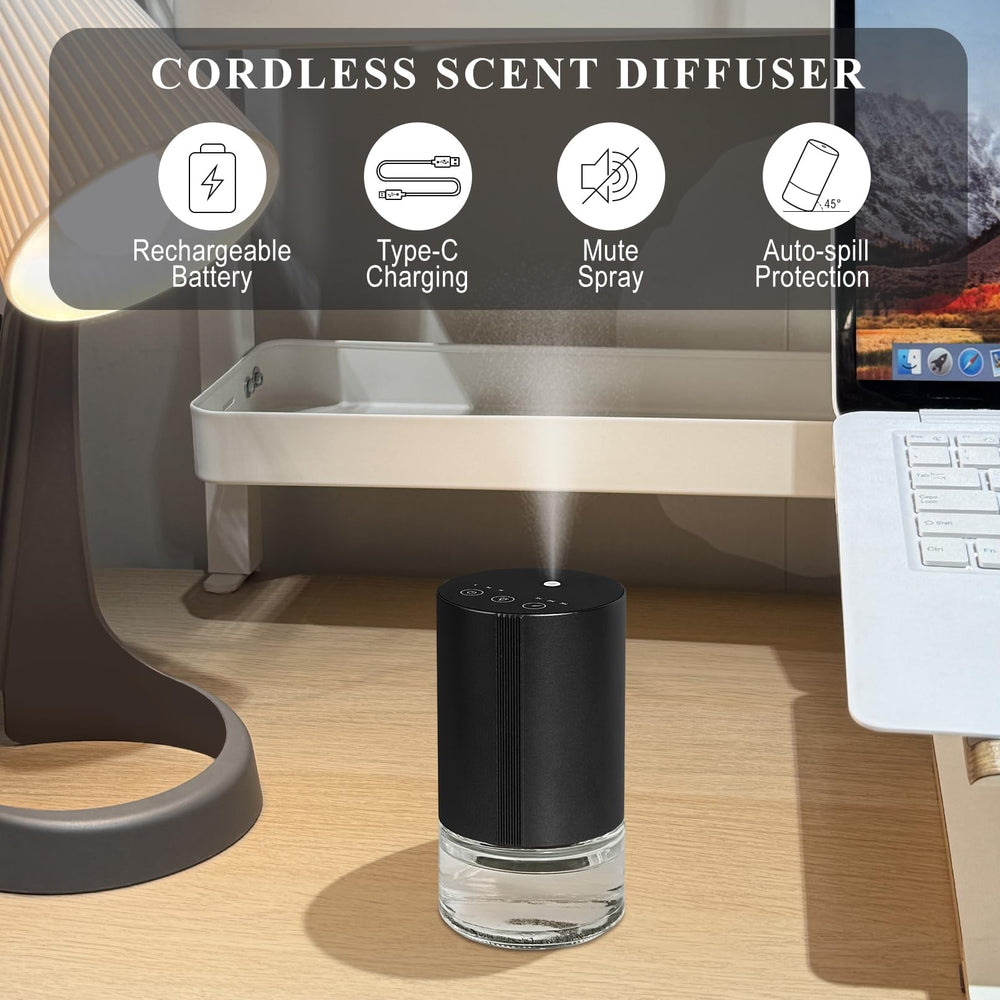 Aeeteek diffuser 100ml glass bottle, easy top-fill for daily use.