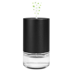Aeeteek diffuser black front view, cordless operation for quiet home fragrance.