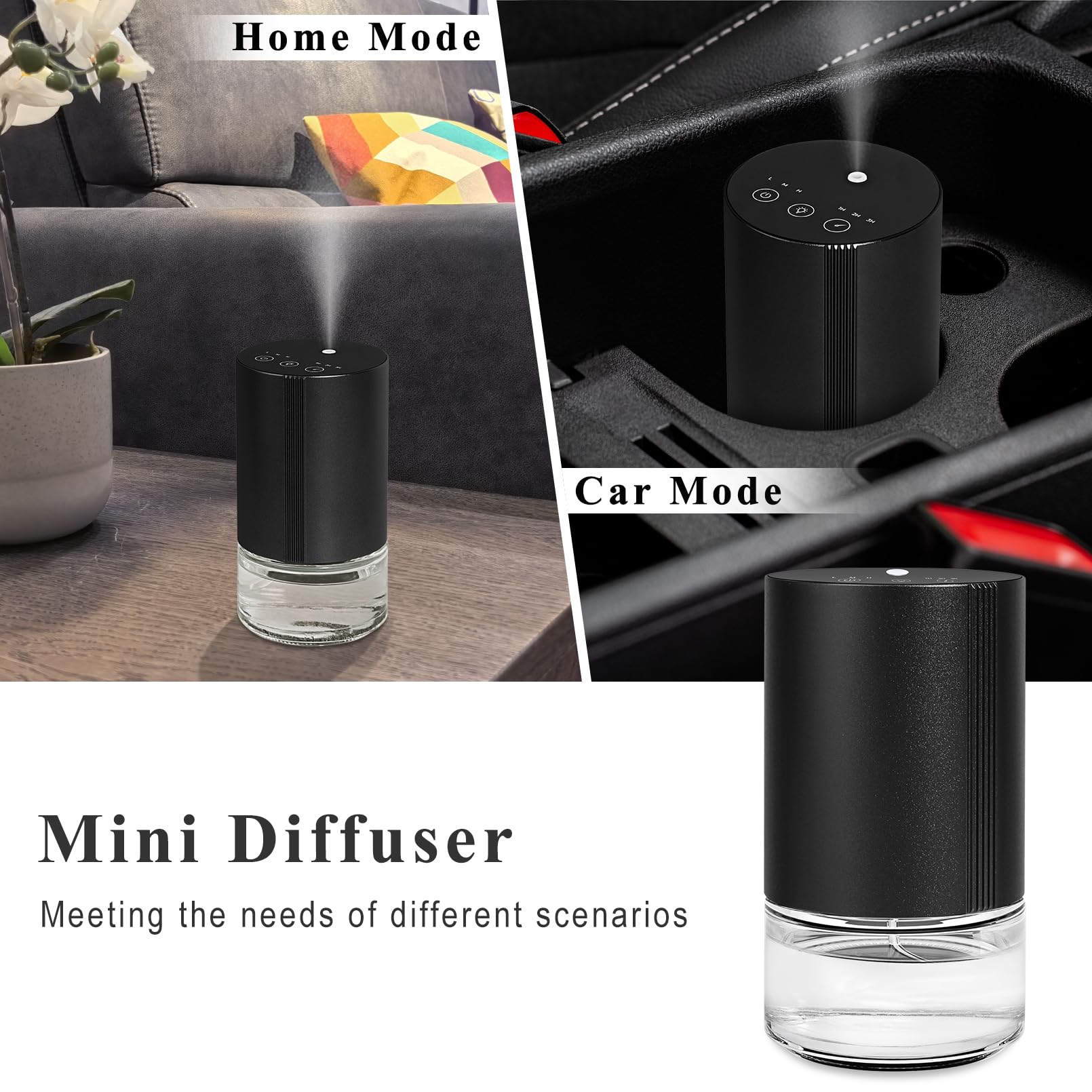 Aeeteek diffuser home setup, waterless nano mist for clean fragrance.