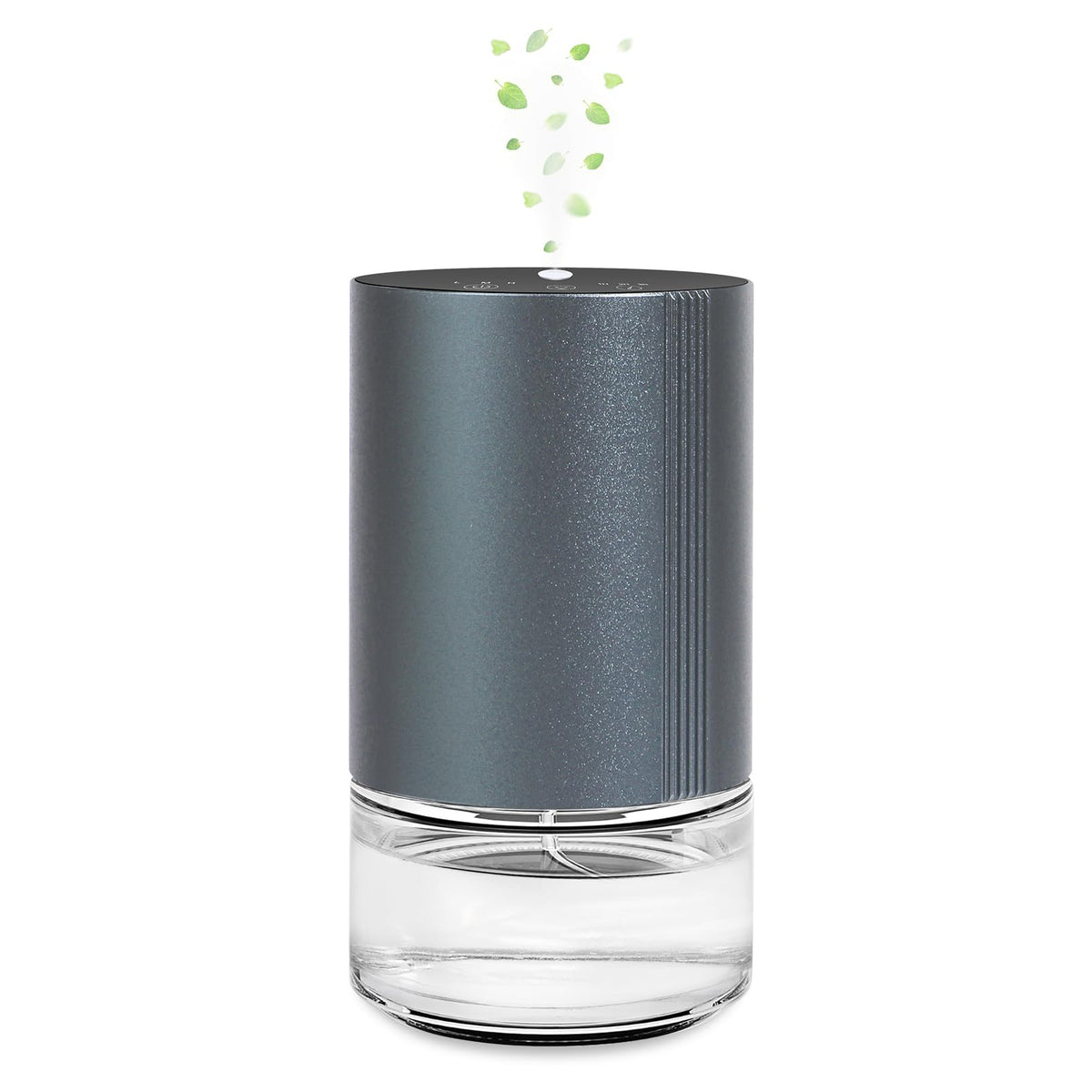 Aeeteek diffuser in gray with ambient light, 7-color glow for cozy spaces