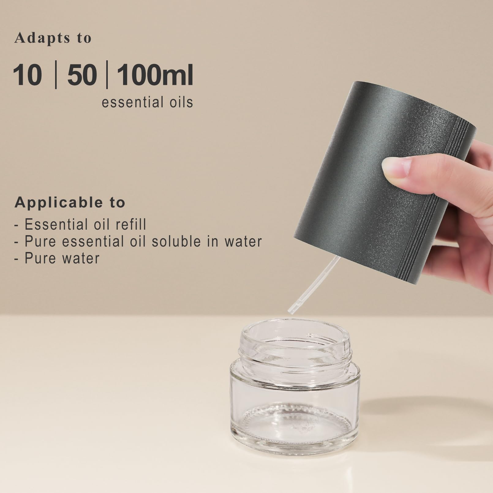 Aeeteek diffuser on car dash for subtle in-car fragrance