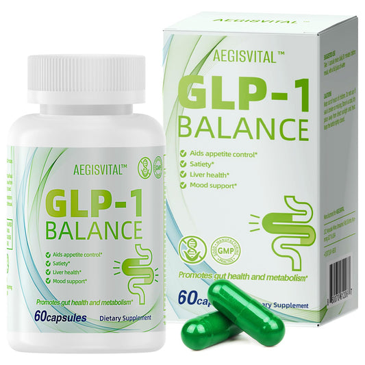 Aegisvital GLP-1 supplement bottle with Akkermansia probiotic