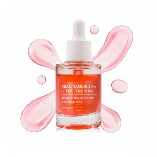 AEMRTJG Niacinamide 10percent TXA 4percent serum bottle closeup for brightening