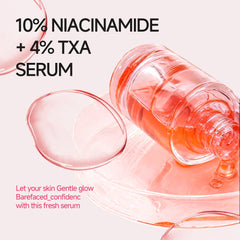 AEMRTJG Niacinamide TXA serum dropper on skin for even tone