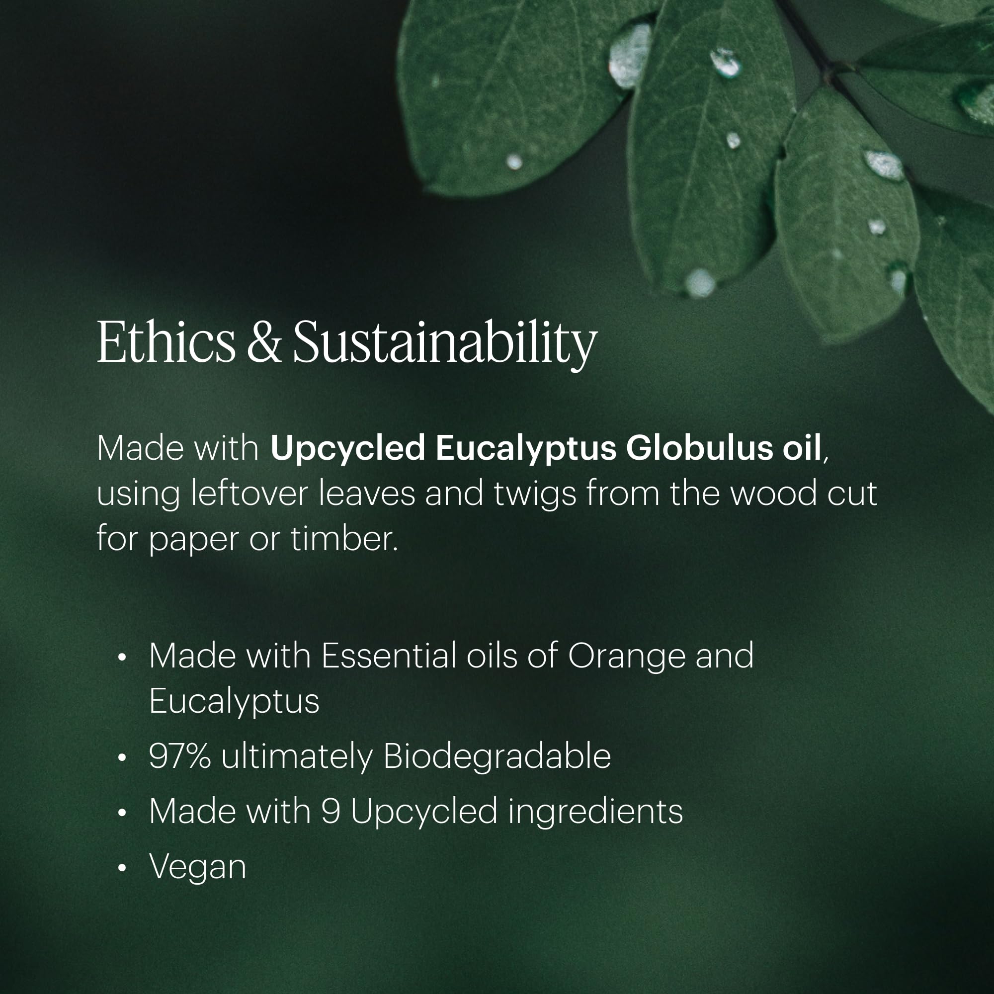 Aera Good Riddance bottle highlighting upcycled ingredients and eco-friendly scent