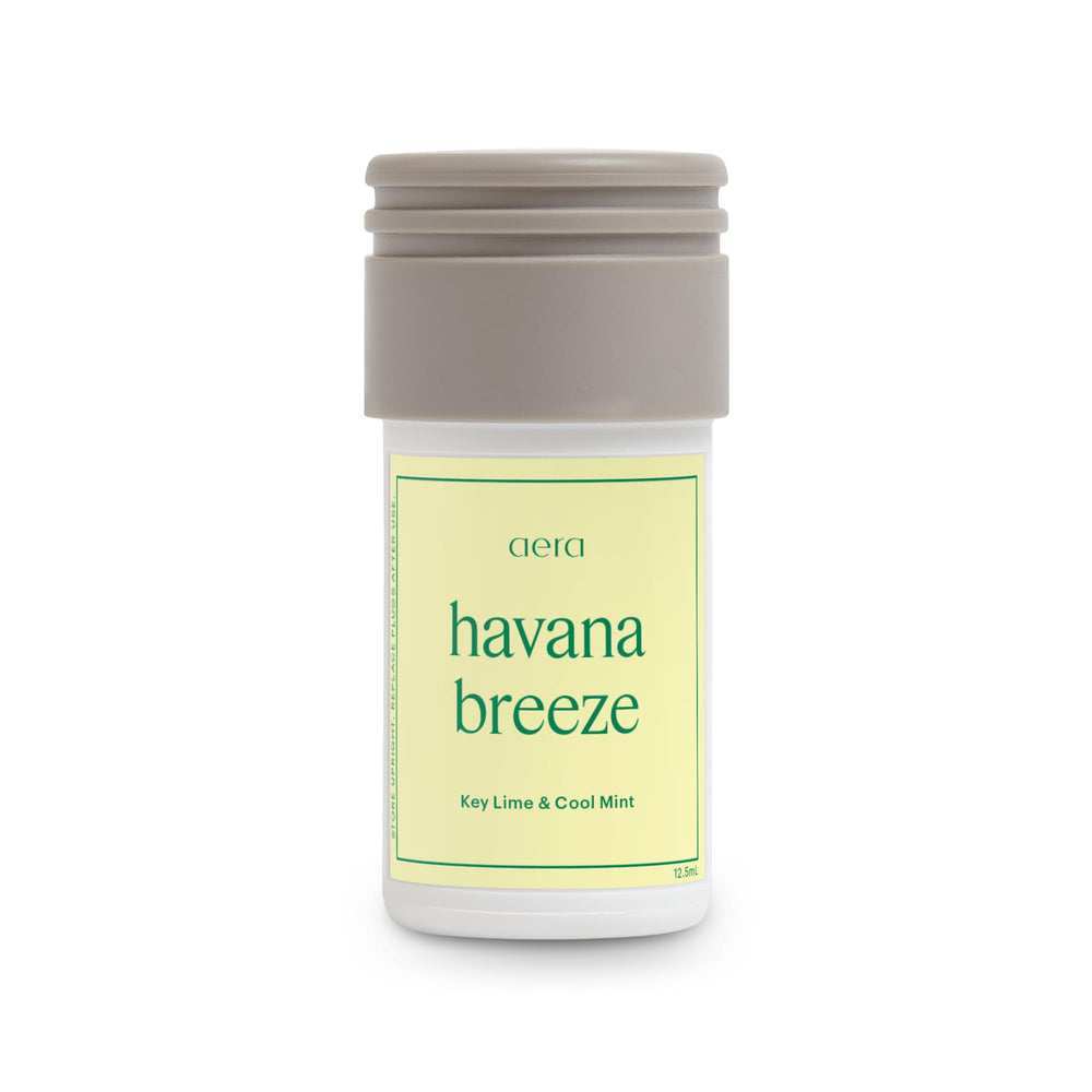 Aera Havana Breeze refill cap enables quick, clean scent exchanges for Mini Diffuser.