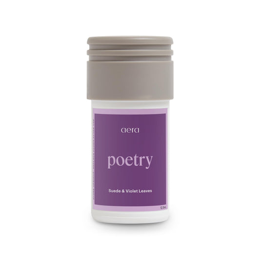 Front packaging of Aera Mini Poetry essential oil refill