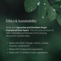 Eco-friendly packaging and upcycled ingredients label