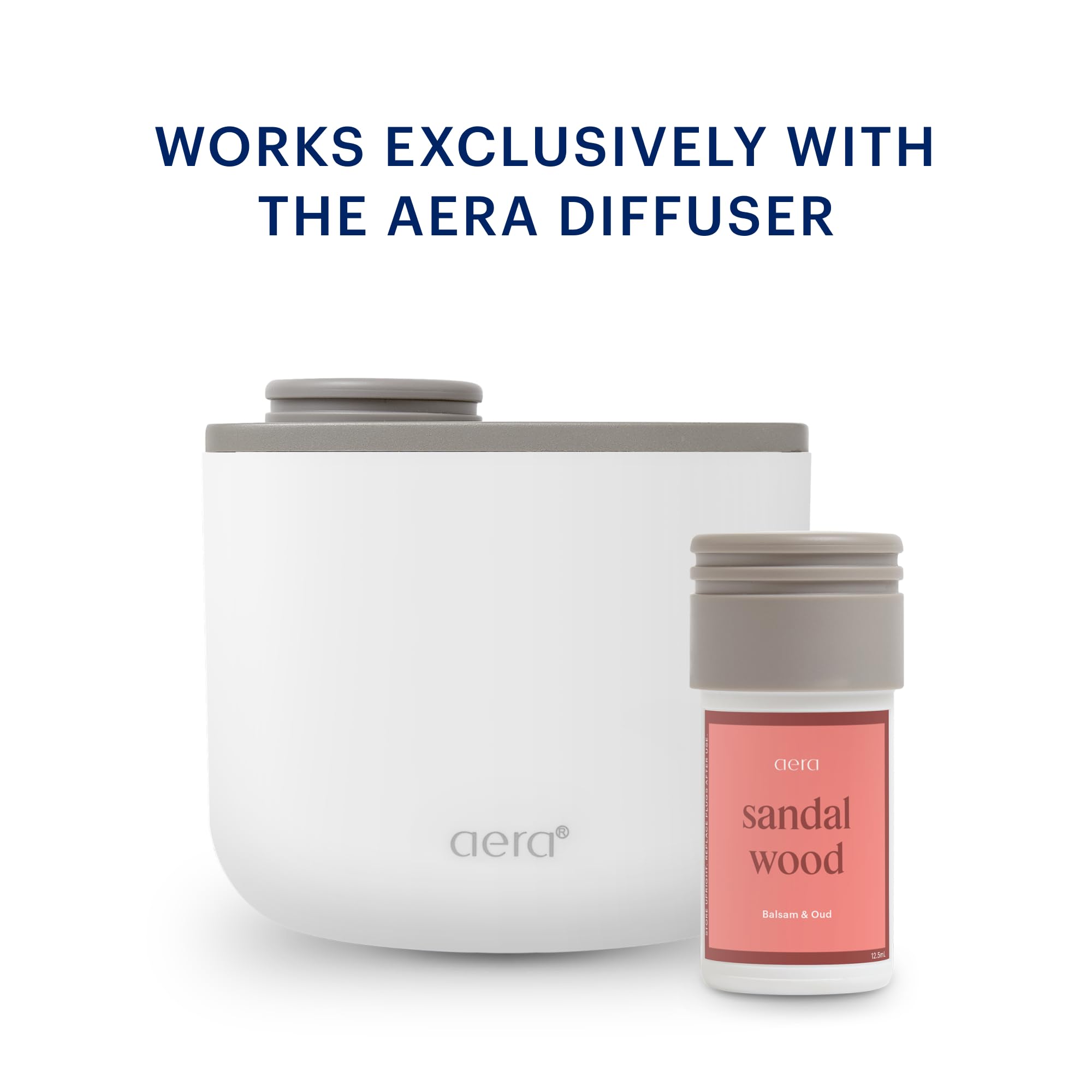 Scent capsule highlighting calming sandalwood notes