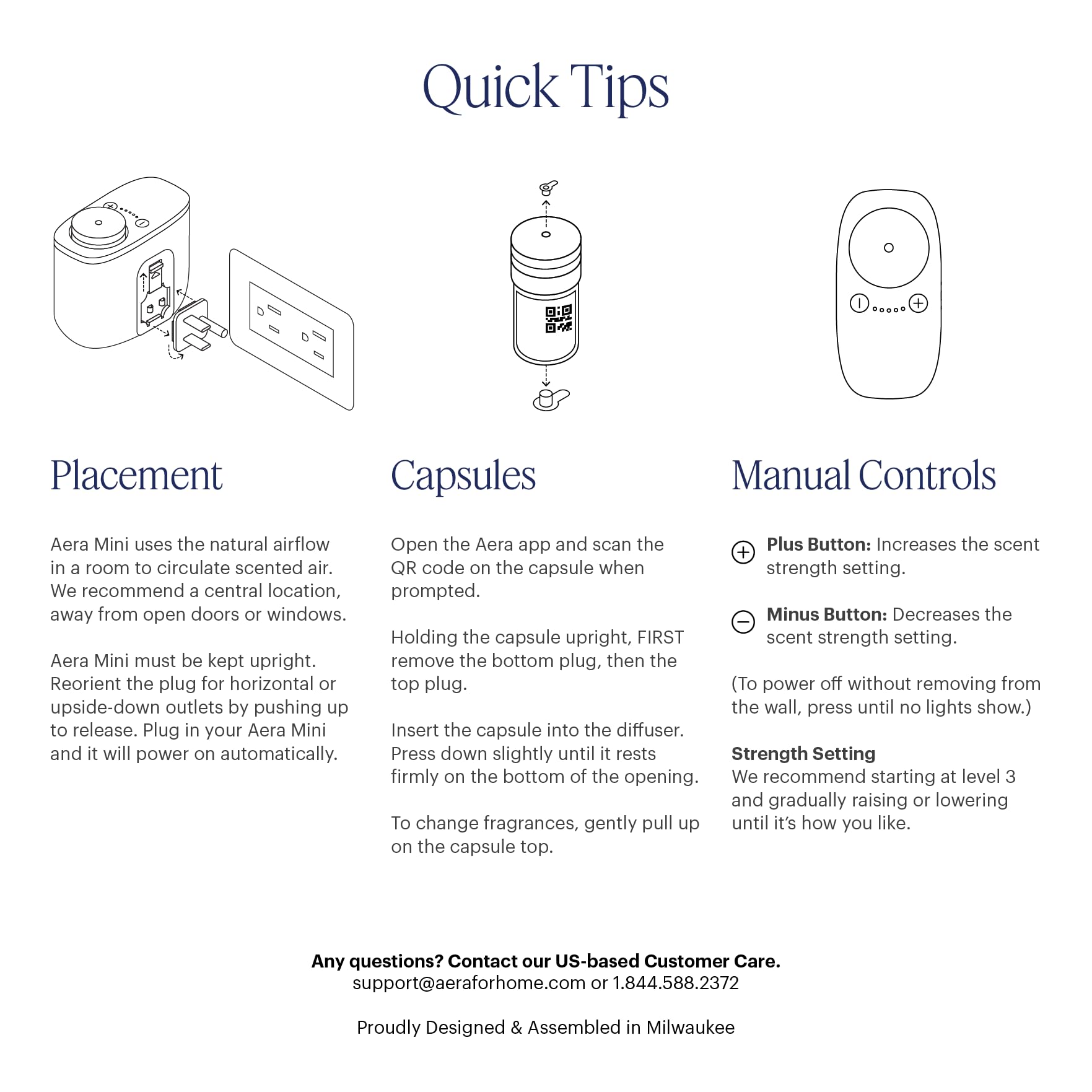 Set of seven Snowfall refill bottles for Aera Mini