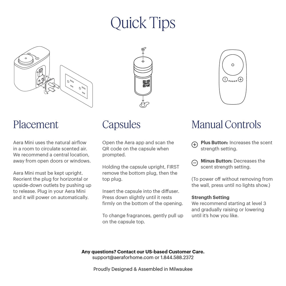 Set of seven Snowfall refill bottles for Aera Mini