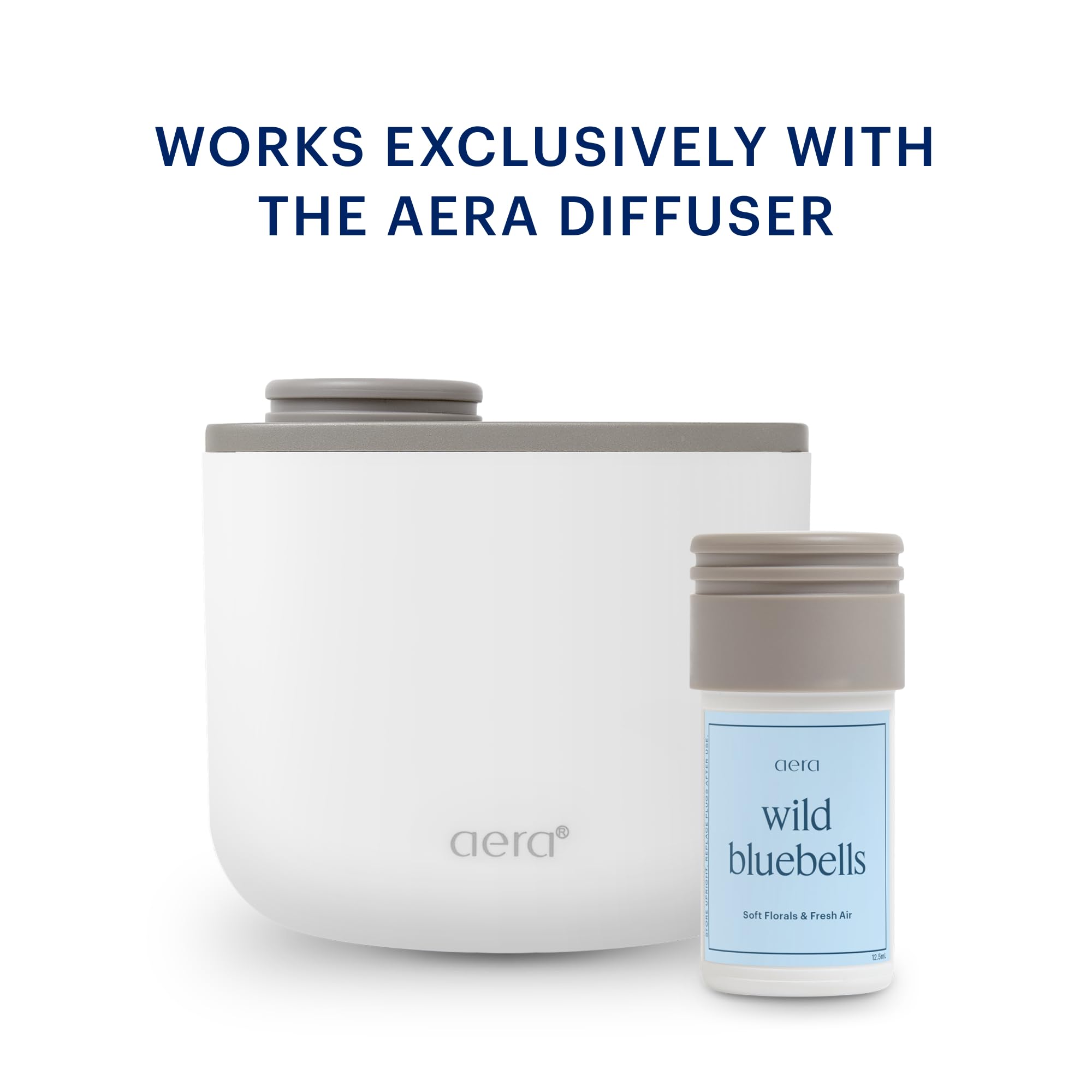 Aera Mini Wild Bluebells bottle cap ensuring leak protection and fragrance freshness.