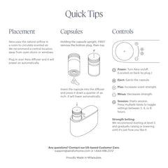 Aera Mini Wild Bluebells label detail aids quick fragrance identification and shelf appeal.