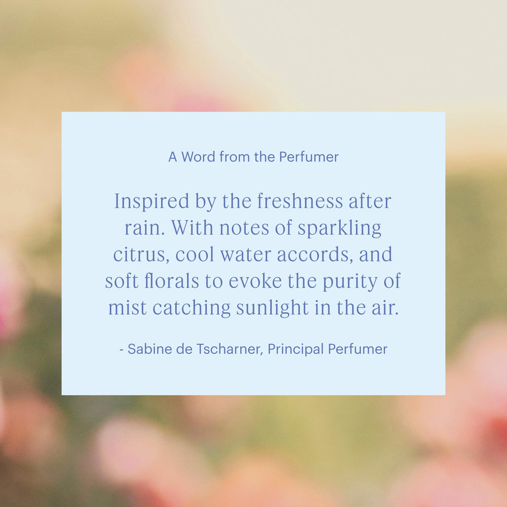 AERA Rainbow Mist refill bottle highlighting natural essential oils for clean, uplifting aroma.