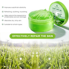 Aero Zen Aloe Gel on the face providing hydration