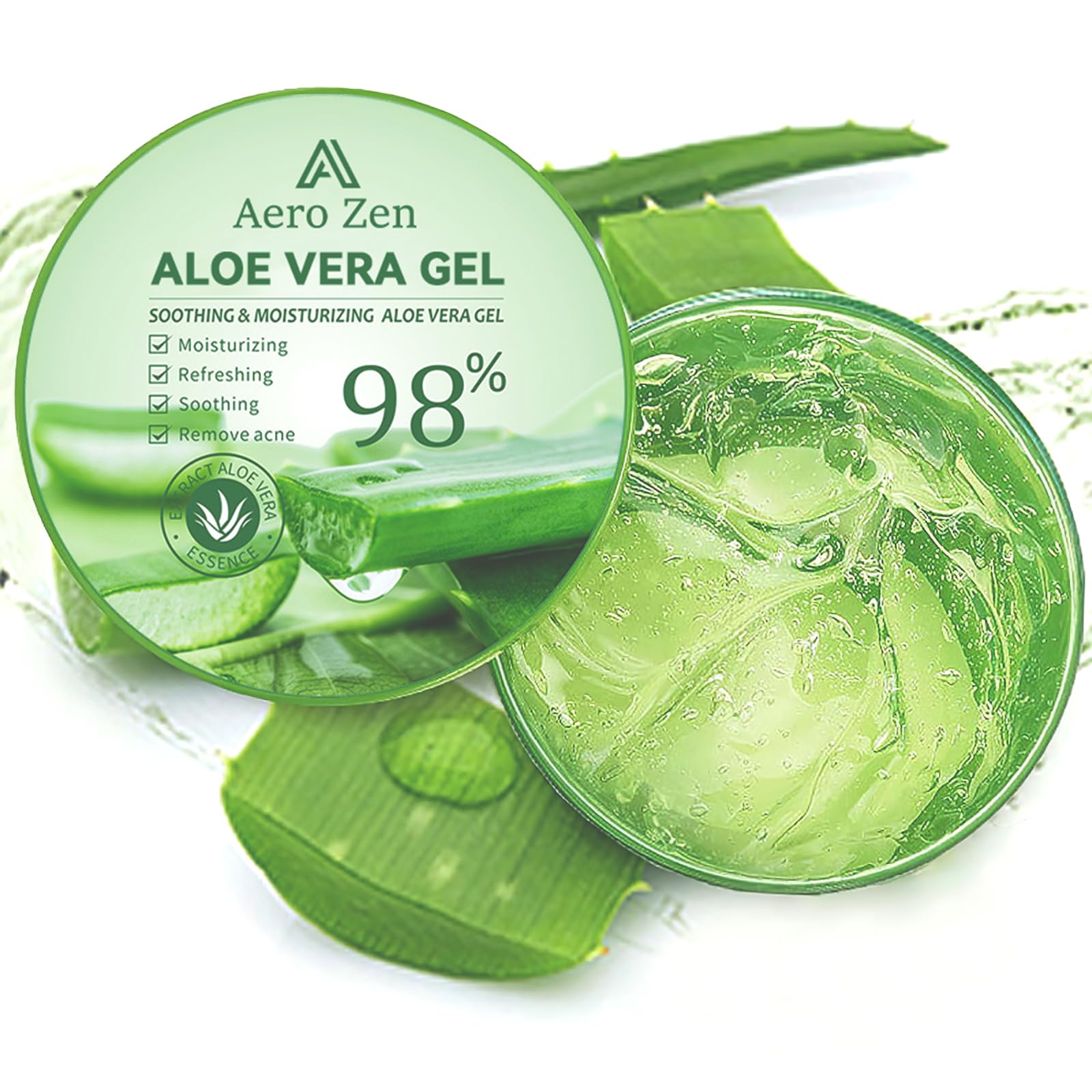 Aero Zen Aloe Gel applied to hair tips for moisture