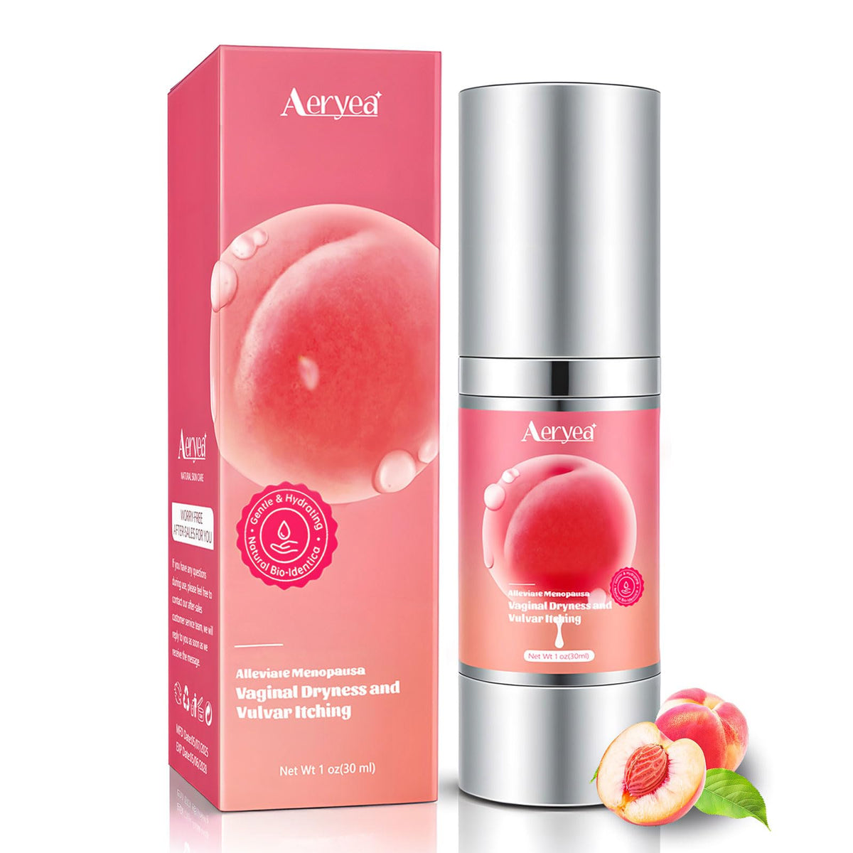 Aeryea natural estriol cream bottle ready for use