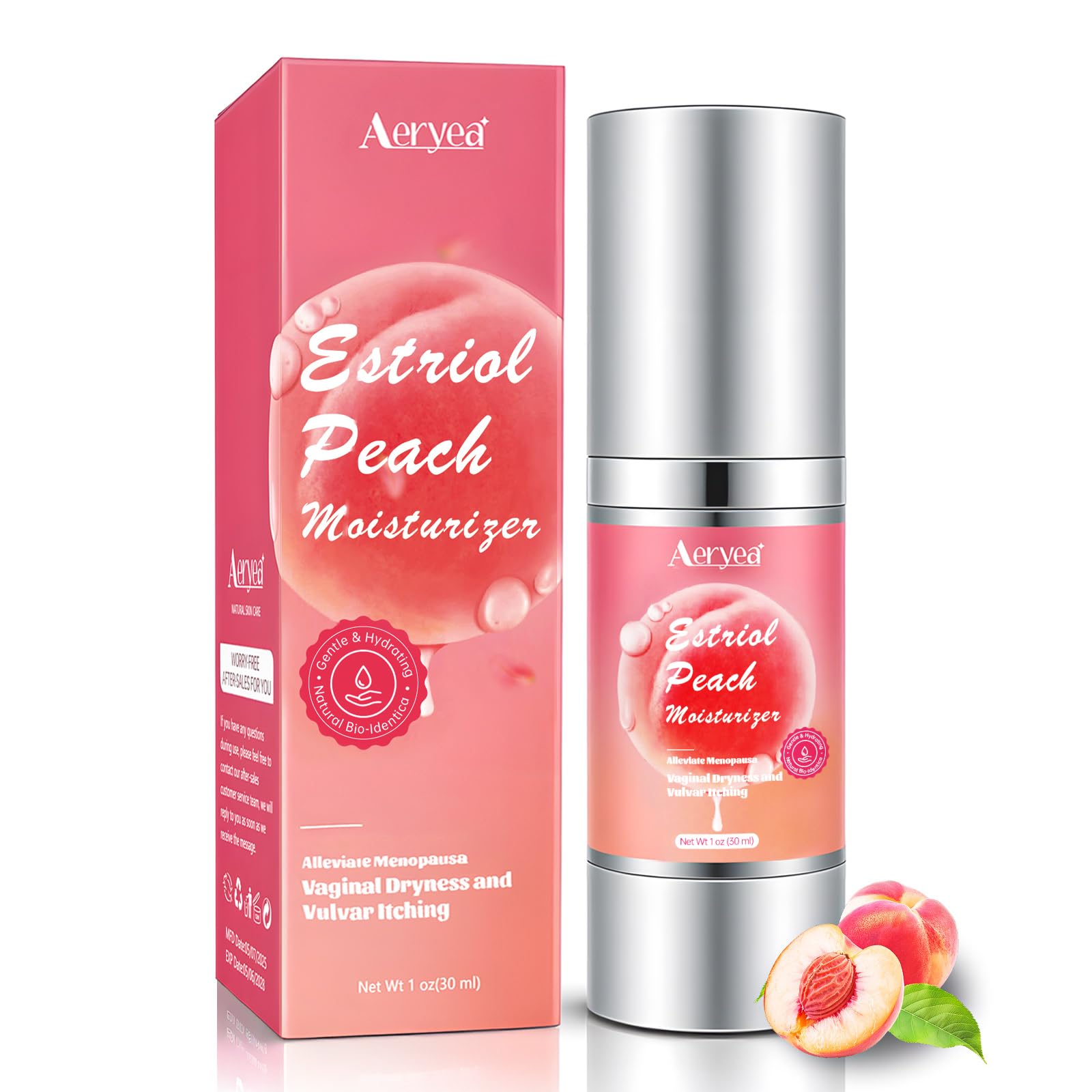 Aeryea natural estriol cream bottle ready for use