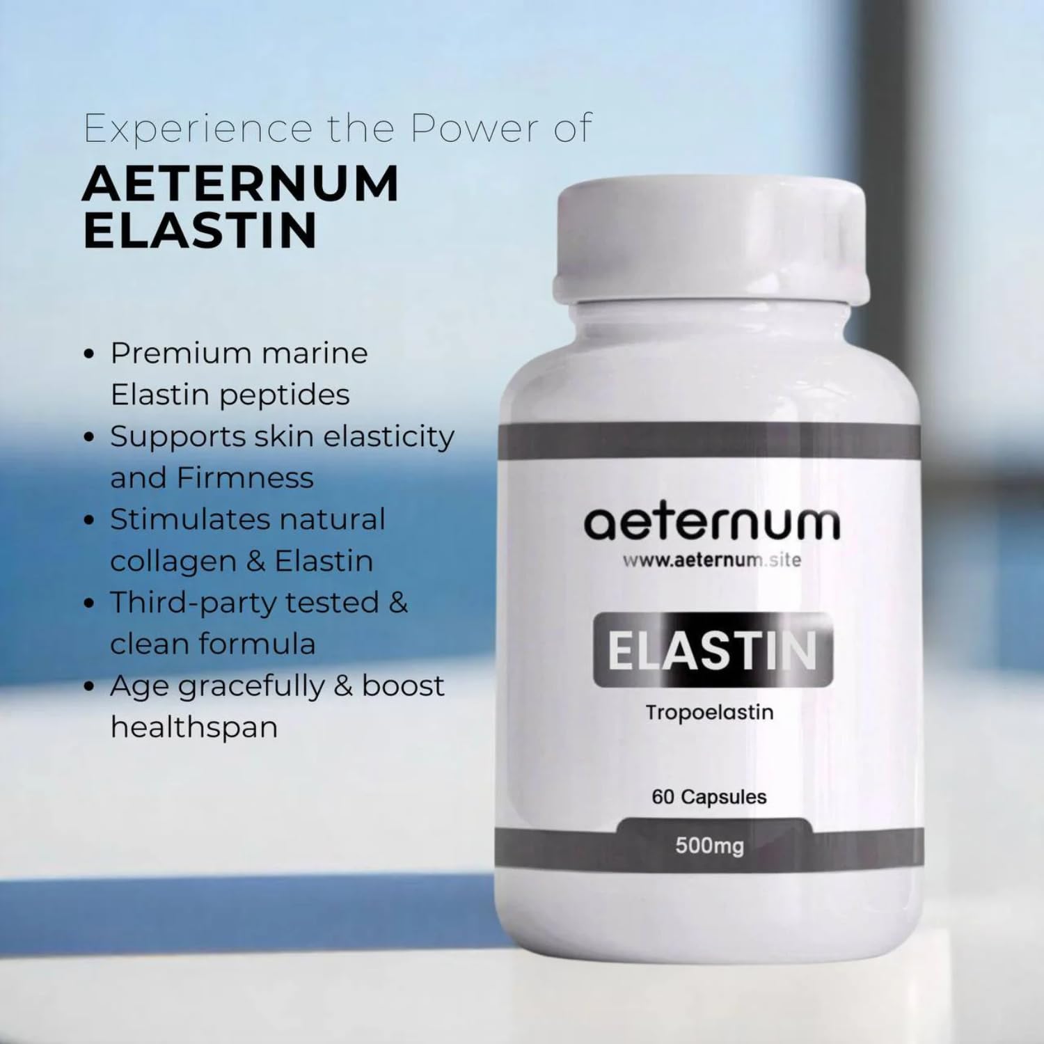 Marine elastin ingredients panel for Aeternum