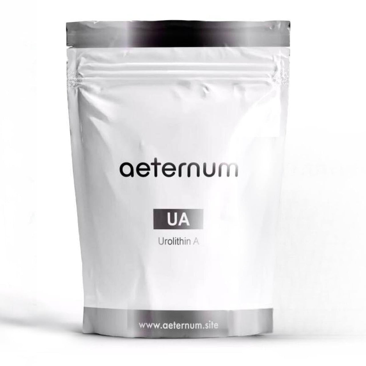 Aeternum Urolithin A UA 30g powder bottle on white background