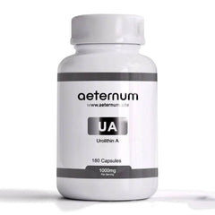 Product image: Aeternum UA Urolithin A capsules bottle with 180 capsules