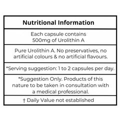 Close-up of aeternum Urolithin A UA capsules packaging