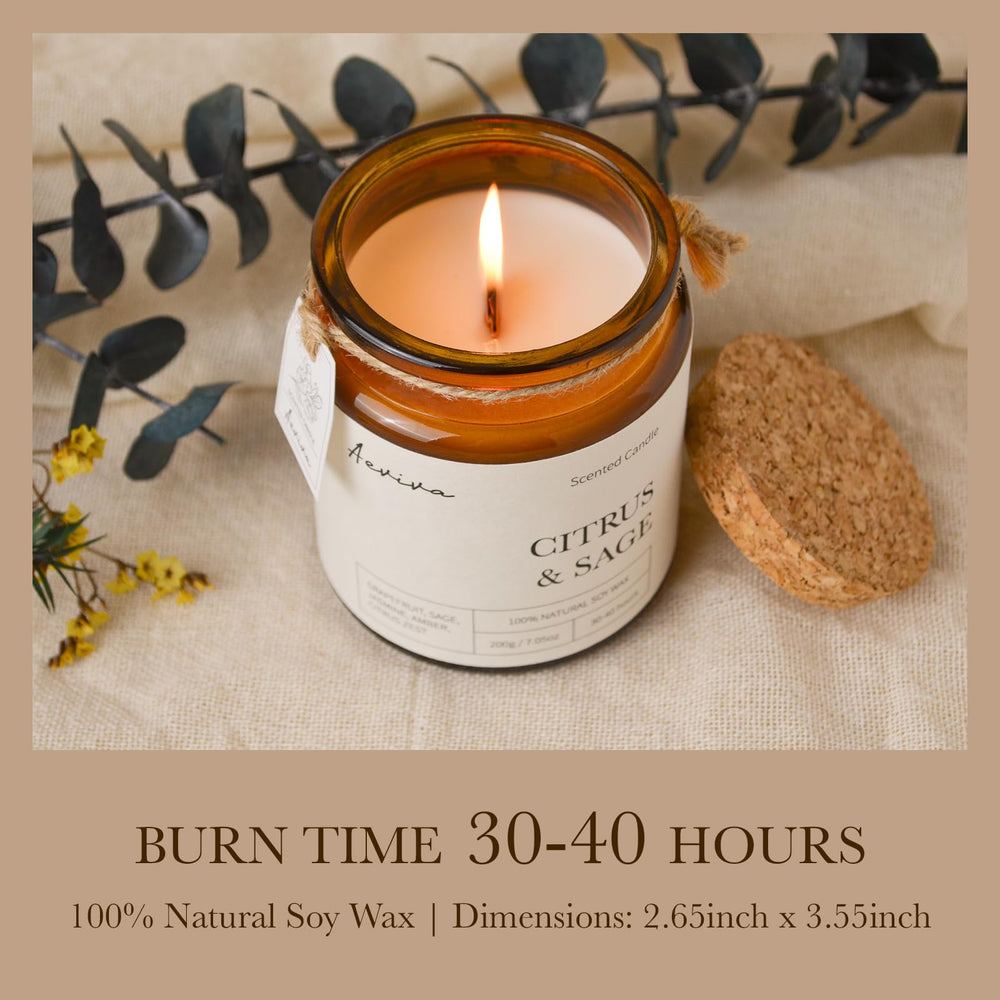 Gift-ready Aeviva amber jar candle