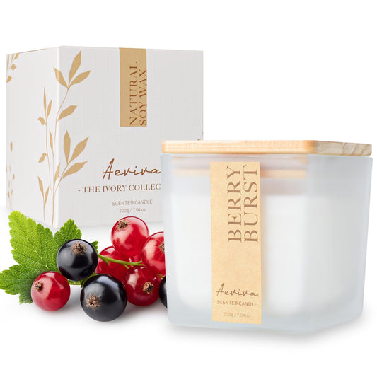 Aeviva Berry Burst Candle 7.04 oz berry medley aroma