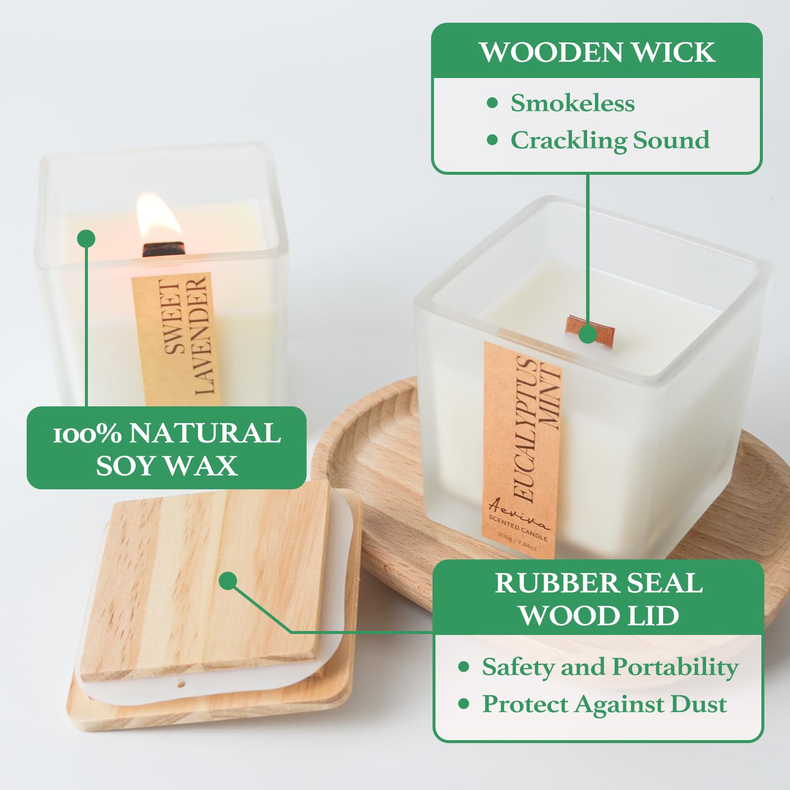 Aeviva eucalyptus mint candle packaging