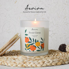 Close-up of natural soy wax texture and citrus aroma