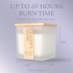Gift-ready packaging for Aeviva lavender candle