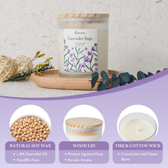 Natural soy wax candle with thick cotton wick