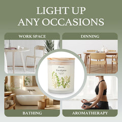 Packaging showing 50-60 hour burn for 11oz jar candle