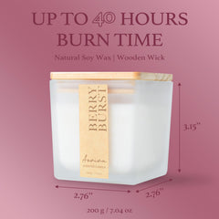 Relaxing spa/bath setting with Berry Burst candle
