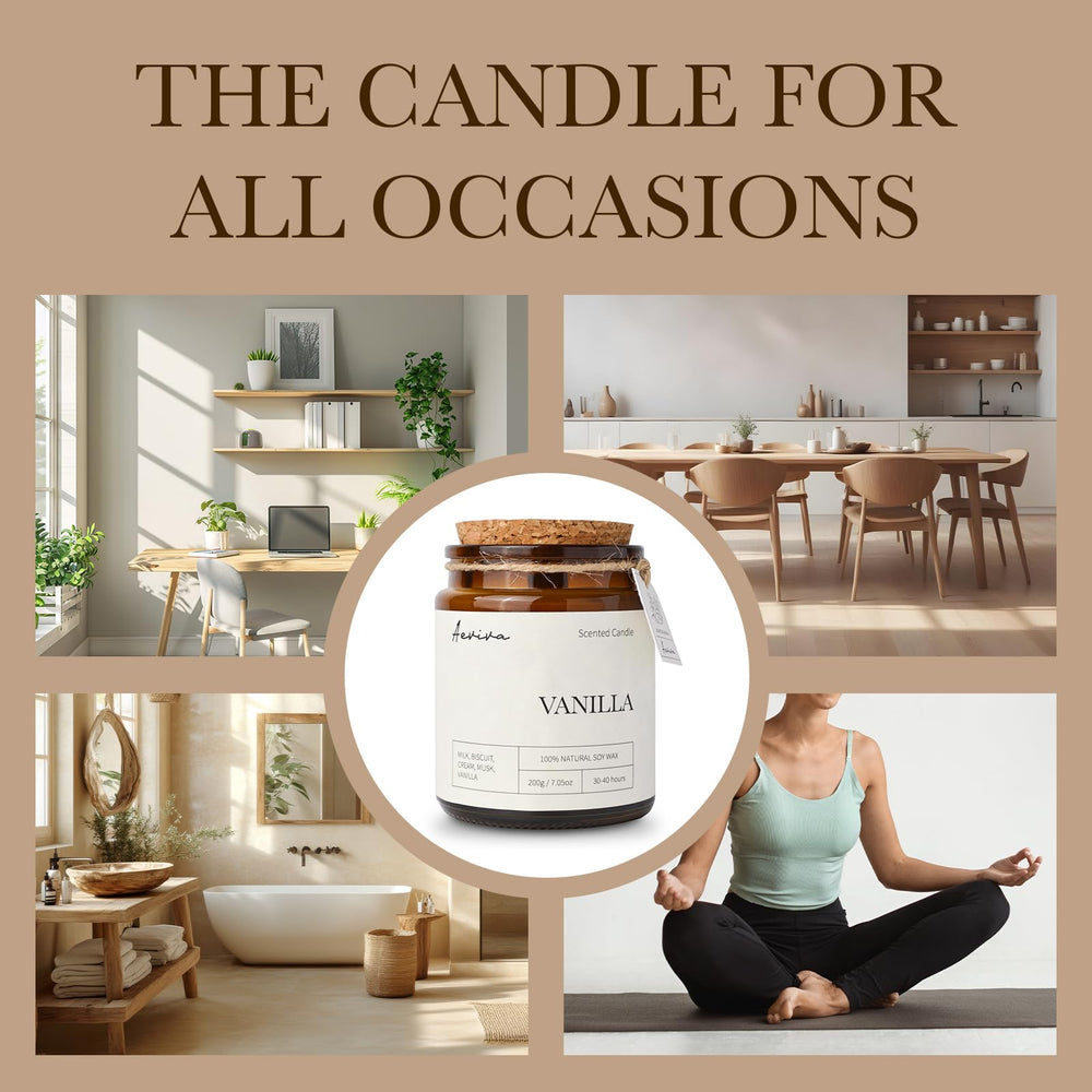 Aeviva aromatherapy candle designed for stress relief