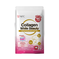 Front view of AFC Japan Collagen White Beauty bottle