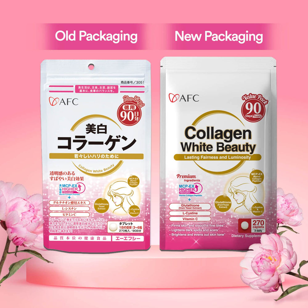 Lifestyle image showing radiant skin after using AFC Japan Collagen White Beauty