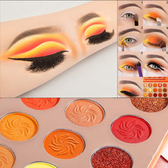 Afflano Sunset swatches reveal rich pigment and smooth blendability for bold or subtle looks.