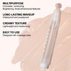AFGHOUZ concealer rollerball applying a refreshing eye-area massage