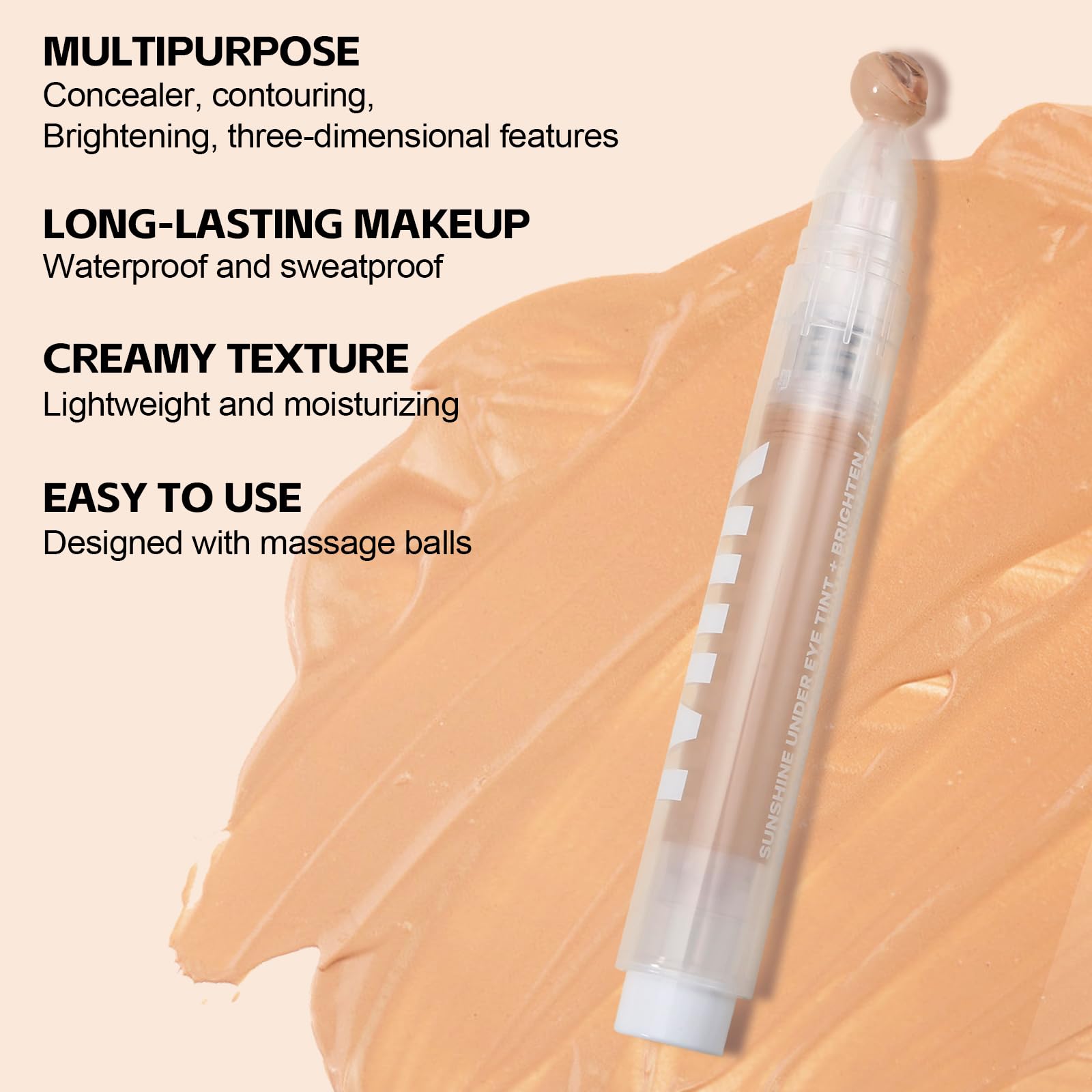 AFGHOUZ full-coverage concealer provides long-lasting wear through sweat and activity.