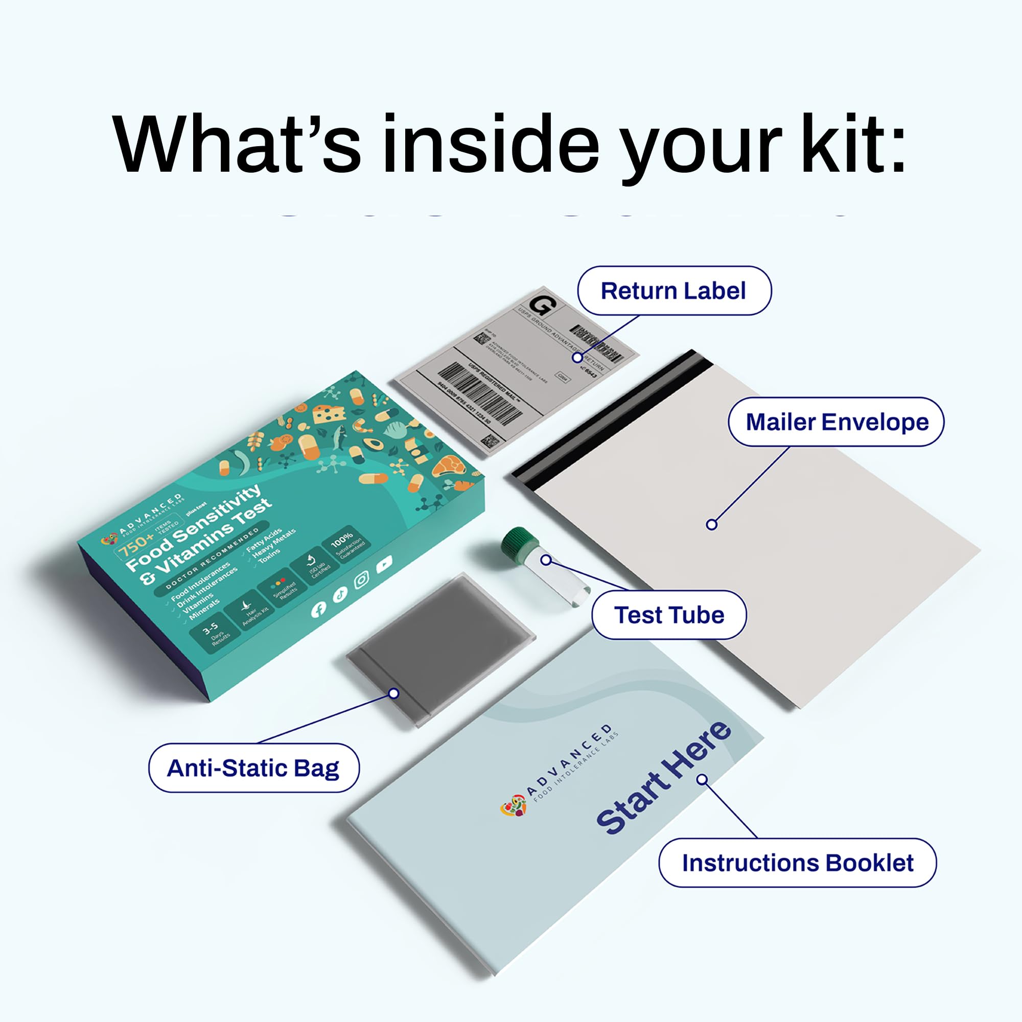 Prepaid envelope for sending hair sample