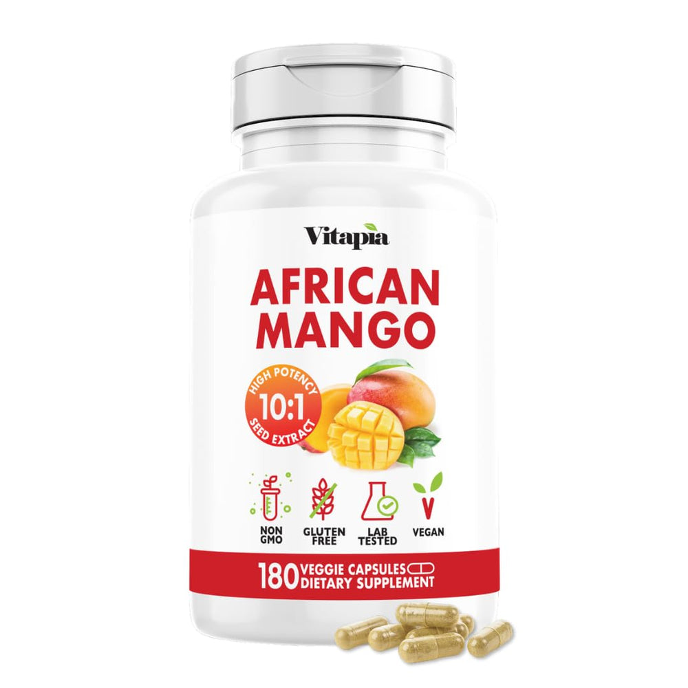 Bottle of African Mango Capsules with 180 veggie capsules