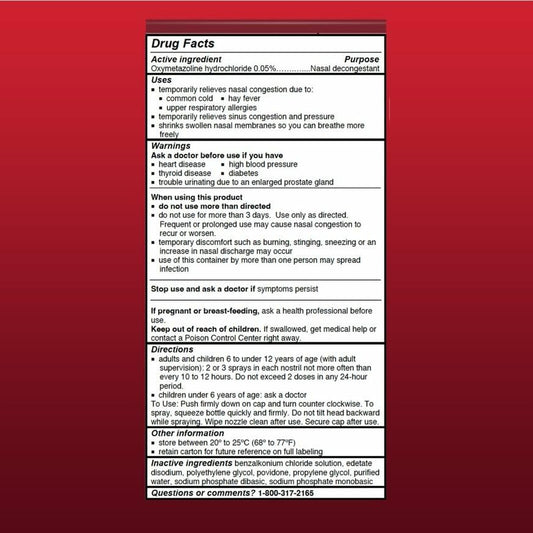 Afrin spray pump head demonstrates measured-dose administration for consistent relief