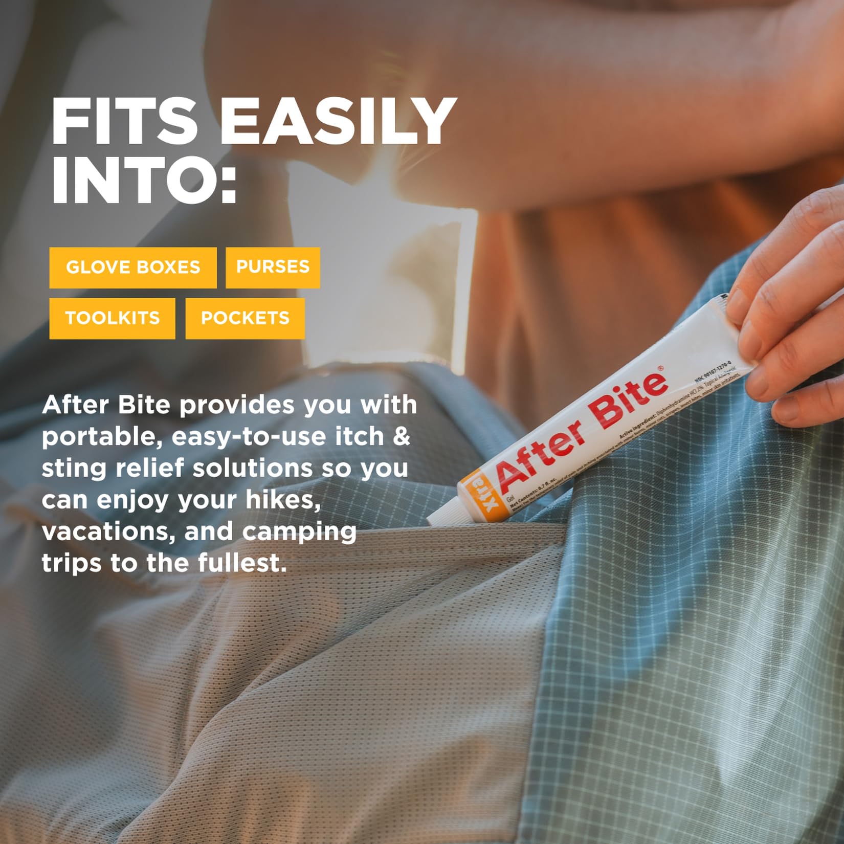 After Bite Xtra Formula bee-bite-relief protection in a compact packet
