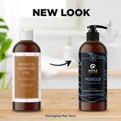 Relaxing after-workout relief massage oil on skin